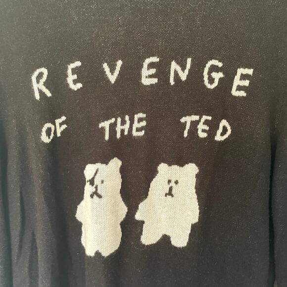 Teddy Fresh Revenge Of The Ted Black Sweater Men Size Medium - Picture 5 of 12